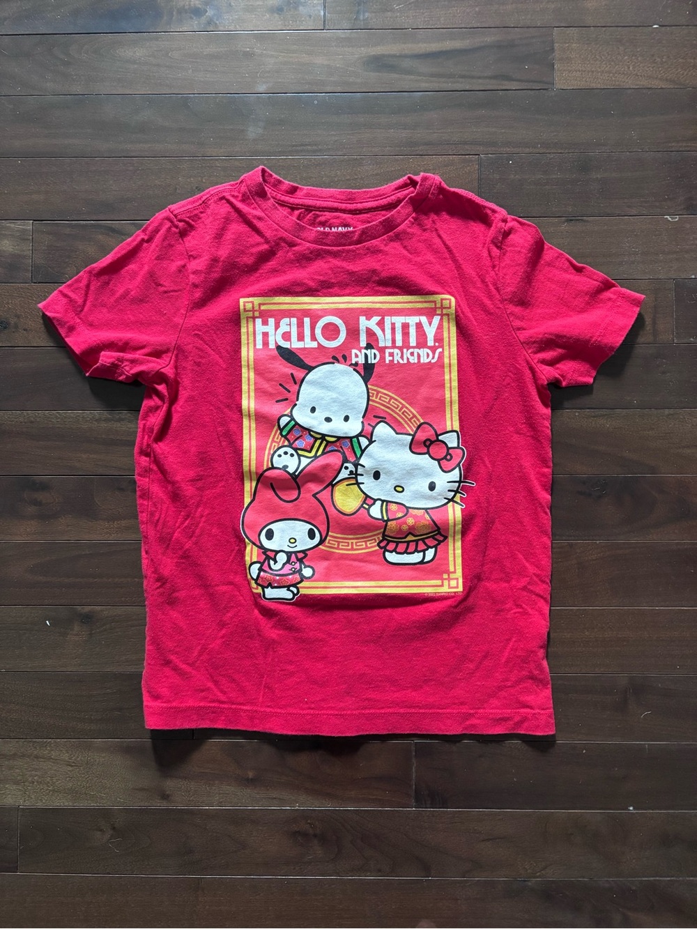 Old Navy Hello Kitty and Friends Collaboration Red Short Sleeve Graphic Tee